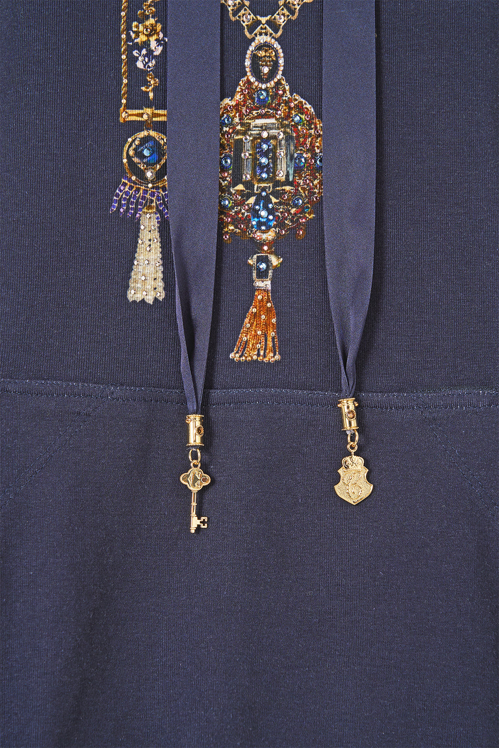 OVERSIZED SLOUCH HOODIE CLOAKED IN BAROQUE