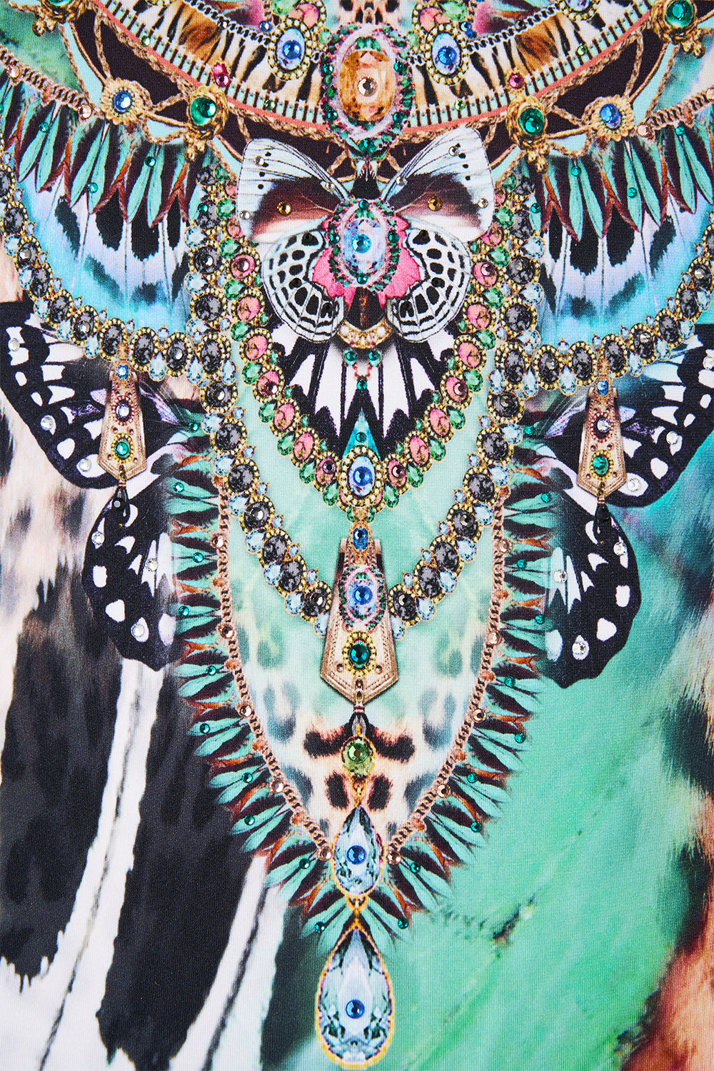 The CAMILLA V NECK ONE PIECE WITH V BACK BUTTERFLY BOHEMIA