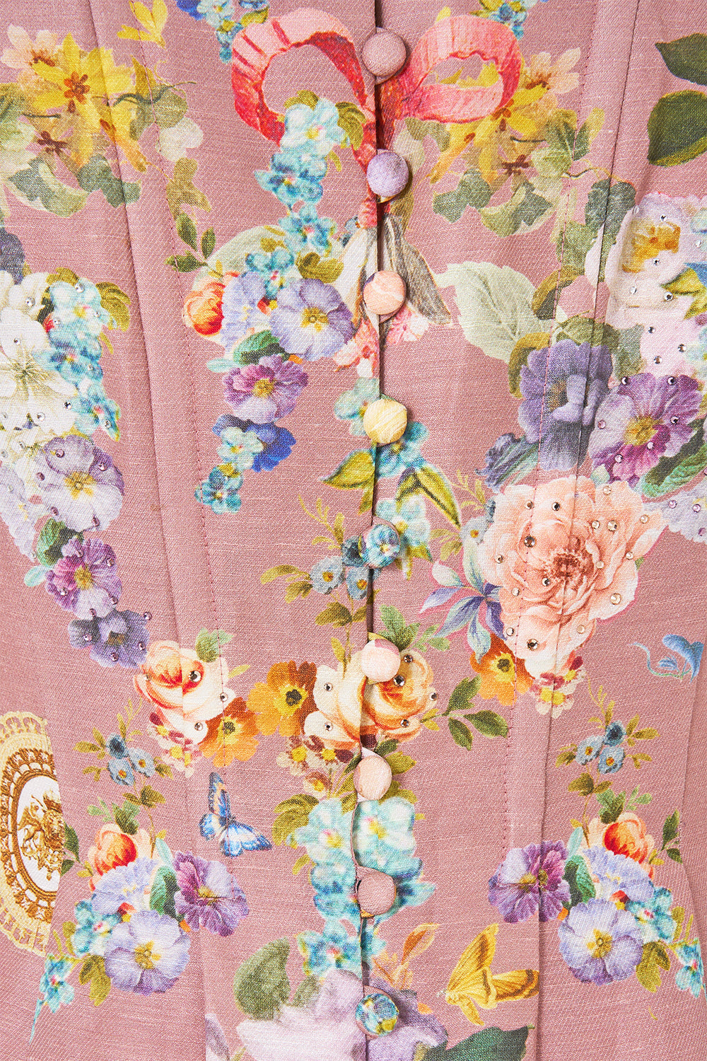 The CAMILLA CORSET DRESS WITH LONG FLARED SKIRT CHAMBER OF BLOOMS