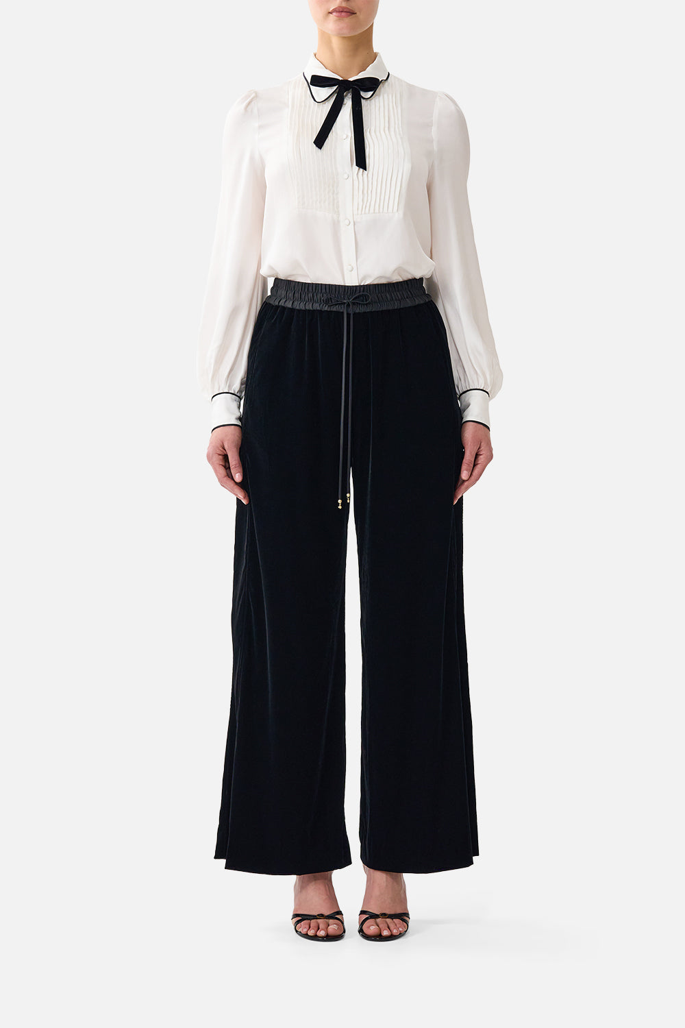 The CAMILLA COLLARED SHIRT WITH PINTUCKS LEOPARD LIBERTINELEOPARD LIBERTINE