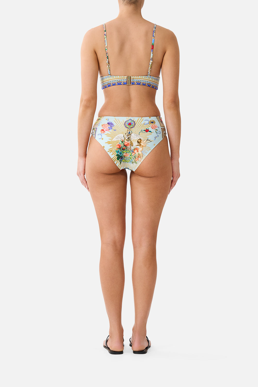 The CAMILLA MID RISE BIKINI BOTTOM VERSES IN VINTAGE