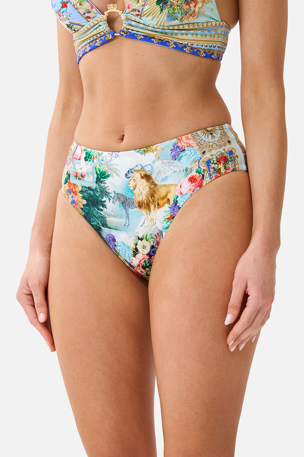 The CAMILLA MID RISE BIKINI BOTTOM VERSES IN VINTAGE