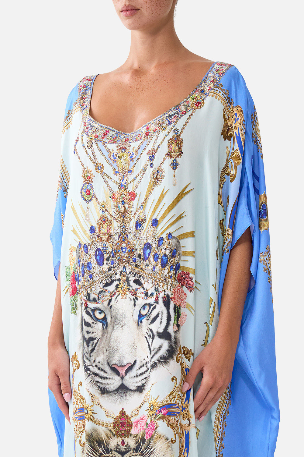The CAMILLA ROUND NECK KAFTAN VERSES IN VINTAGE