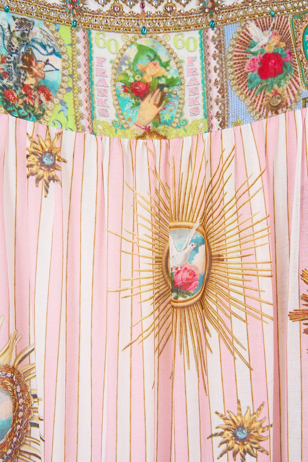LONG TIERED DRESS WITH BOW TIES PAINTED PRAYERS