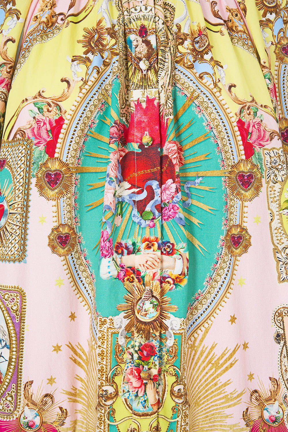 The CAMILLA PUFF SLEEVE SHIRT DRESS PAINTED PRAYERS