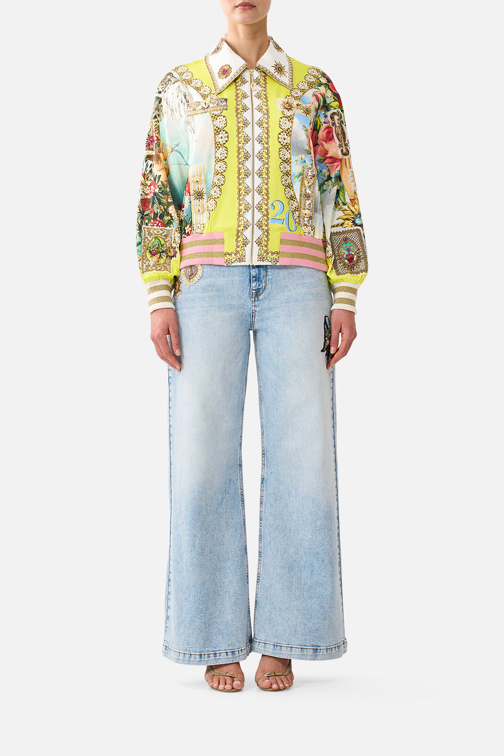 The CAMILLA BOMBER JACKET WITH POCKET DETAILS PAINTED PRAYERSPAINTED PRAYERS