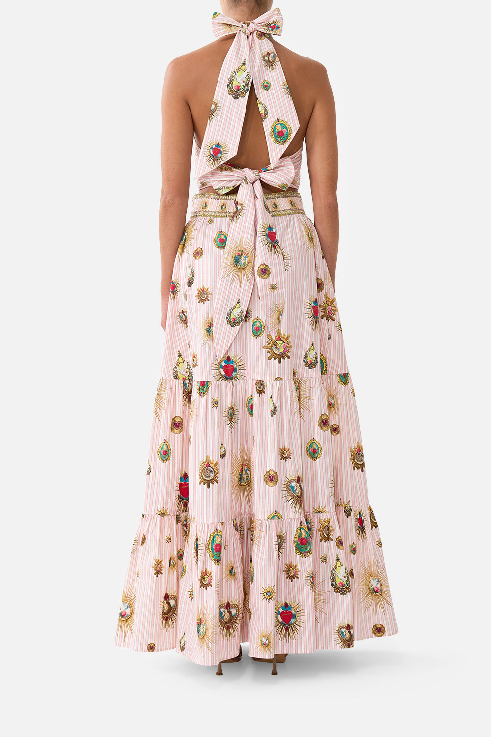 The CAMILLA HIGH WAISTED TIERED SKIRT PAINTED PRAYERS