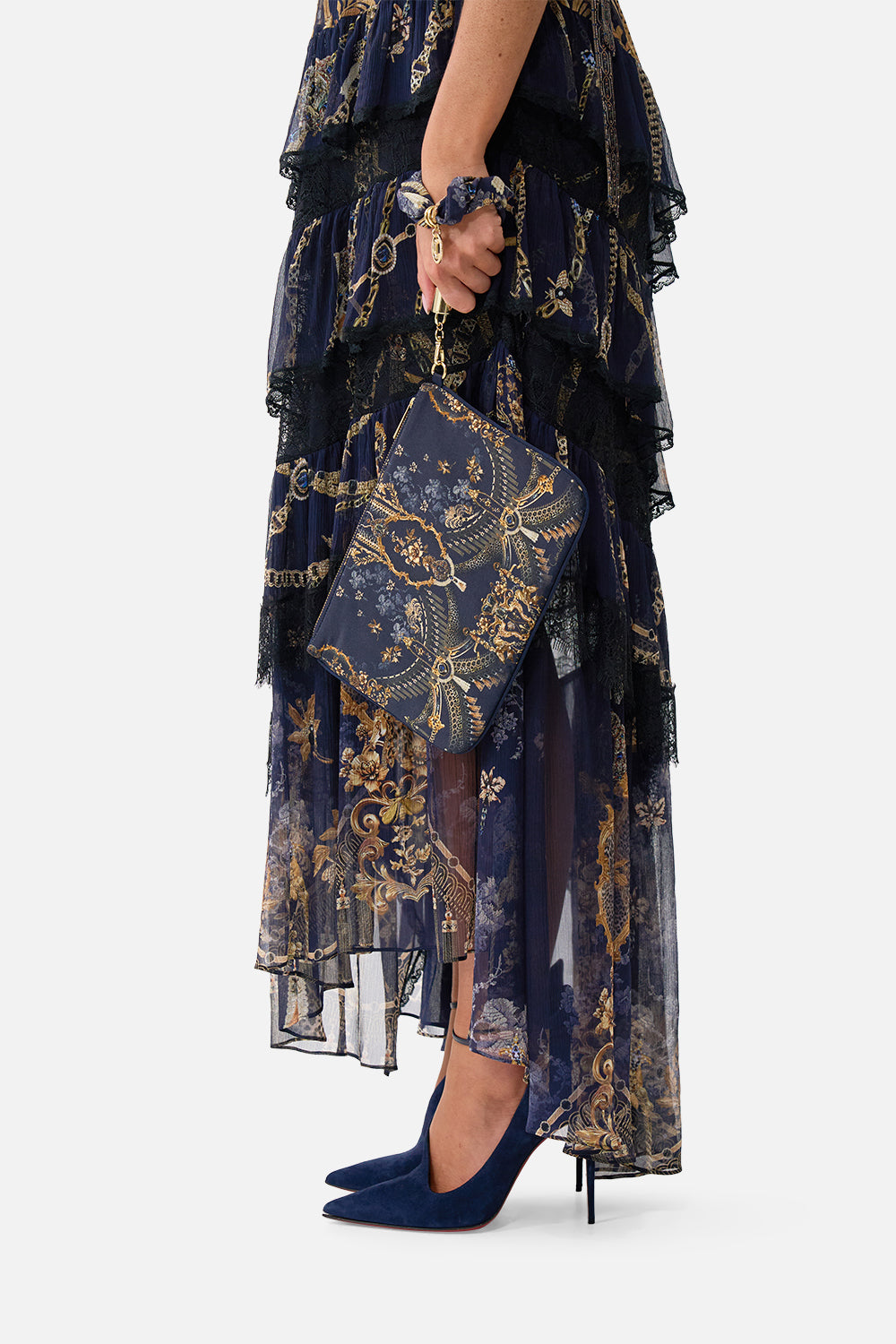SCARF CLUTCH CLOAKED IN BAROQUE