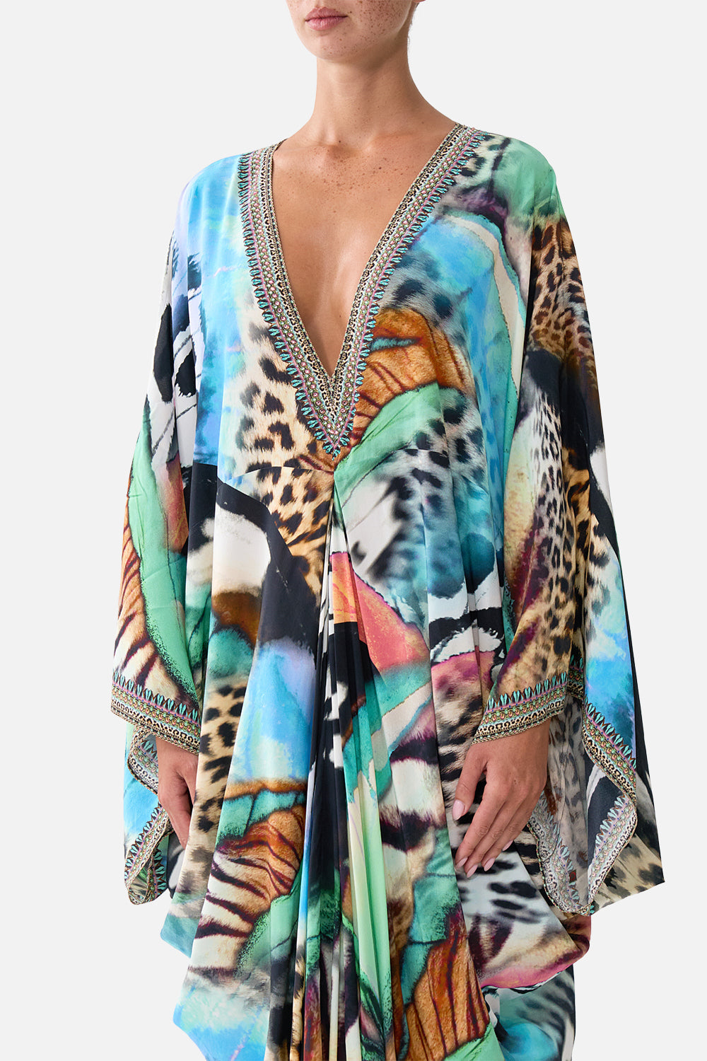 The CAMILLA T SHAPE LONG KAFTAN BUTTERFLY BOHEMIA