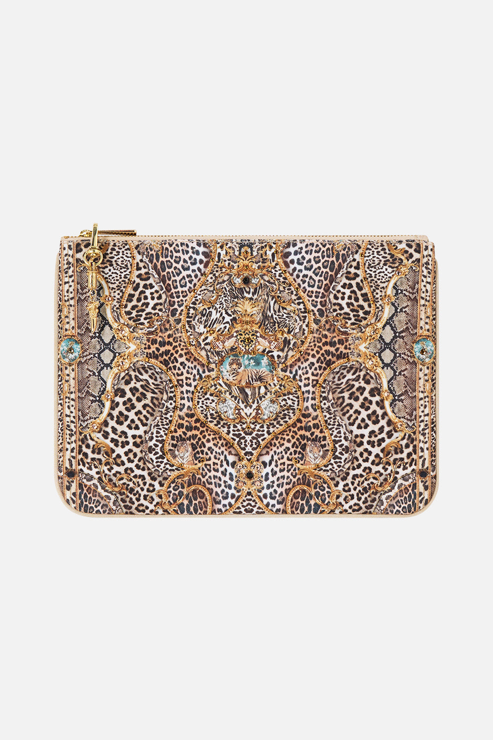 The CAMILLA SMALL CANVAS CLUTCH LEOPARD LIBERTINELEOPARD LIBERTINE