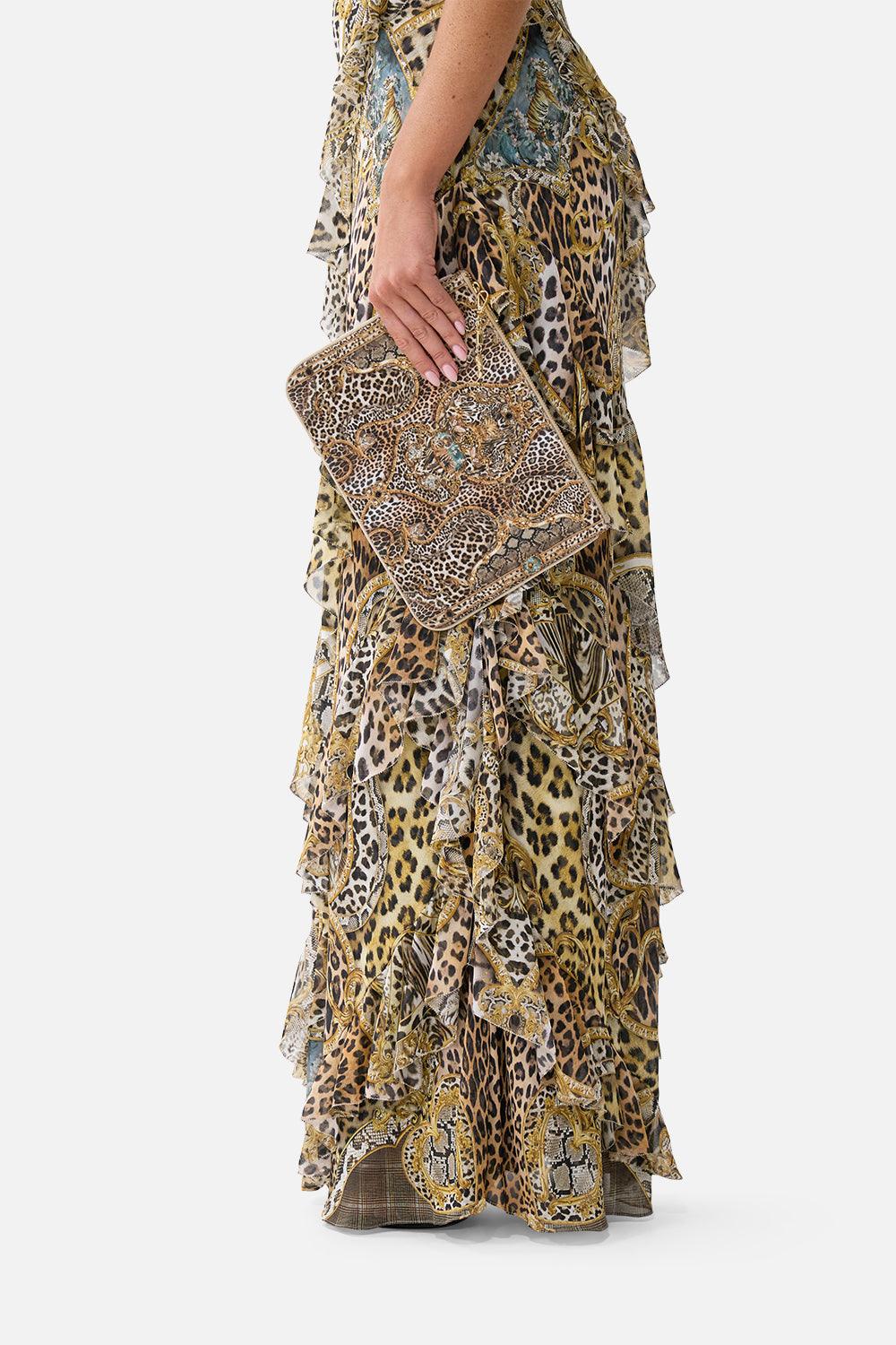 The CAMILLA Small Canvas Clutch Leopard Libertine in our Leopard Libertine print.
