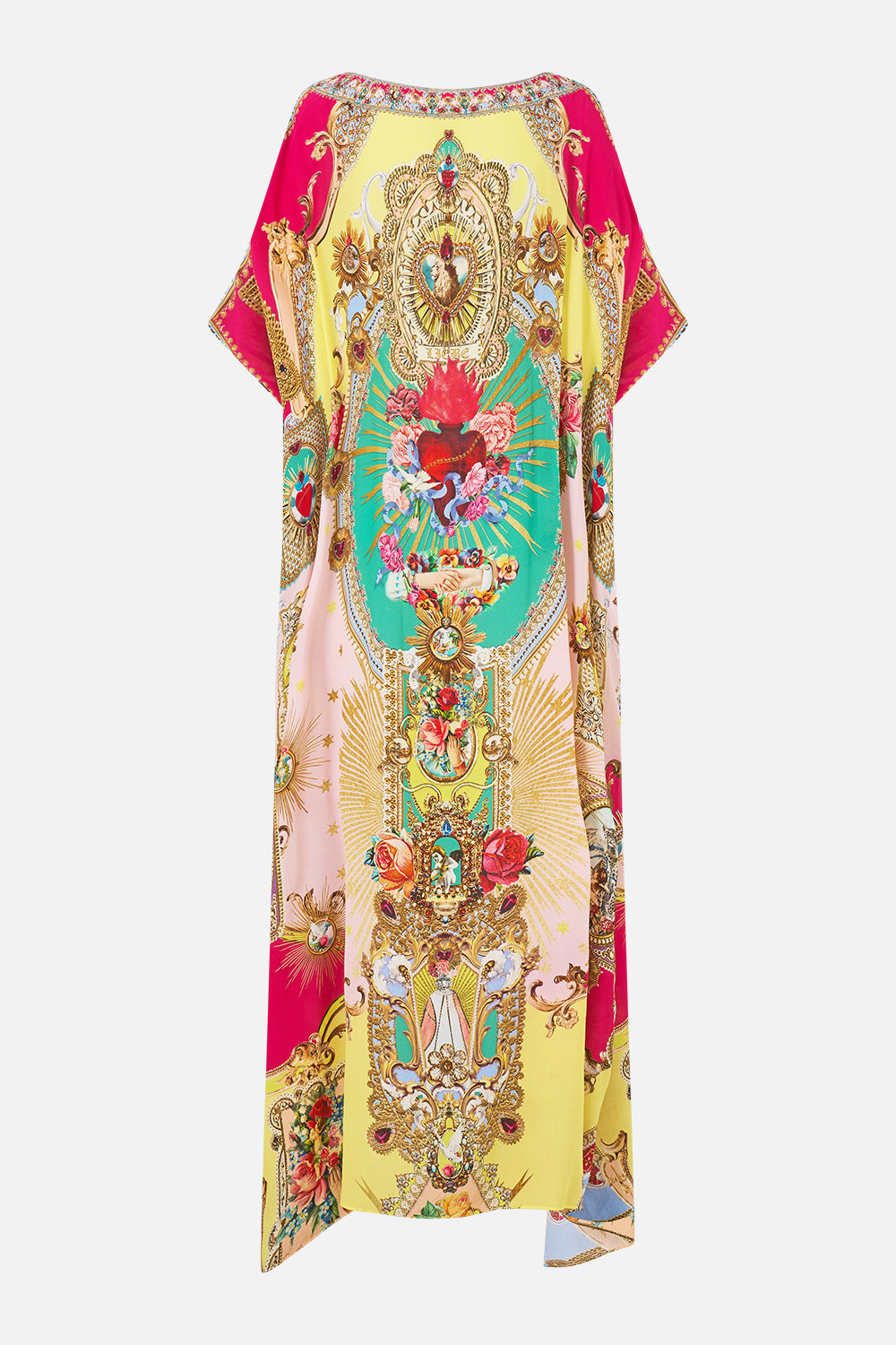The CAMILLA ROUND NECK KAFTAN PAINTED PRAYERS