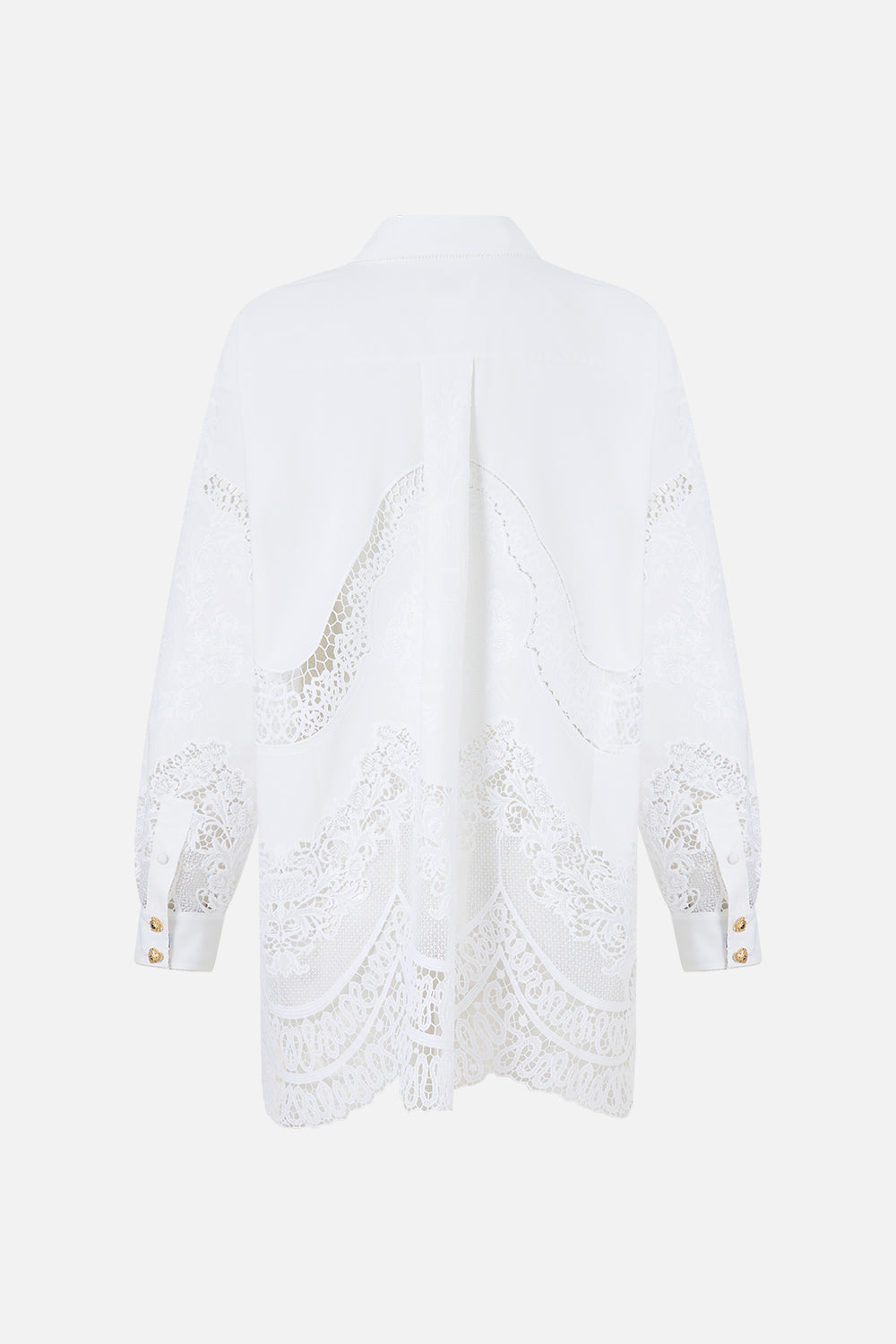 The CAMILLA Side Split Shirt Dandelion Skies in our Dandelion Skies print.