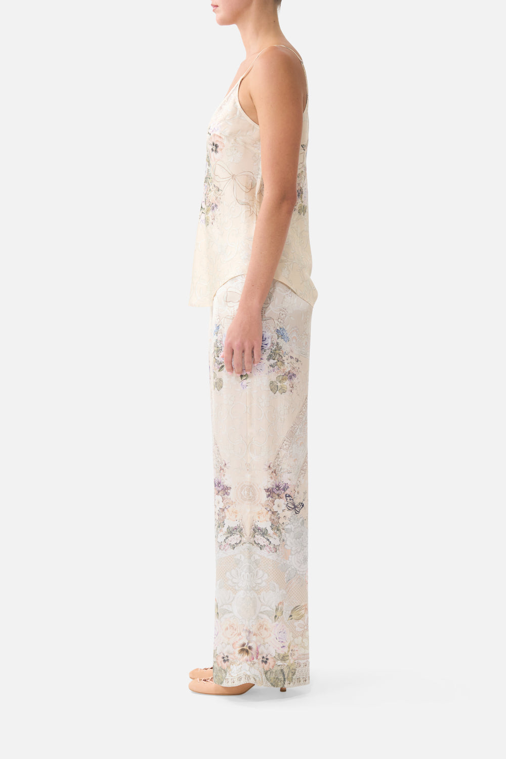 MINIMAL WIDE LEG PANT LACED WITH LOVE