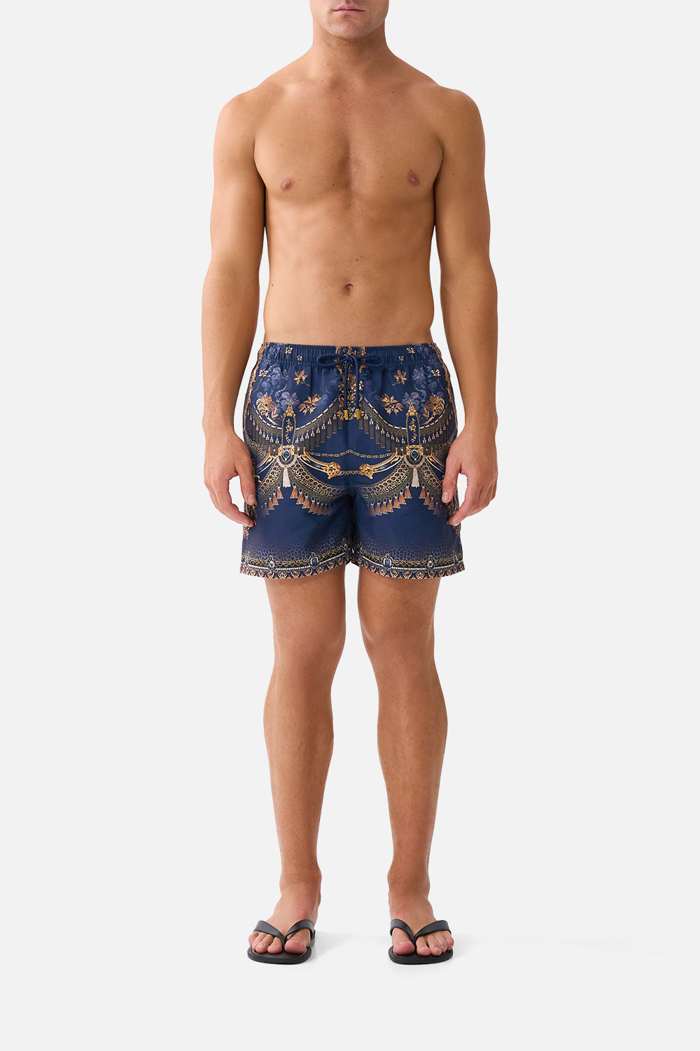 MID LENGTH BOARDSHORT WITH ELASTIC WAIST CLOAKED IN BAROQUE