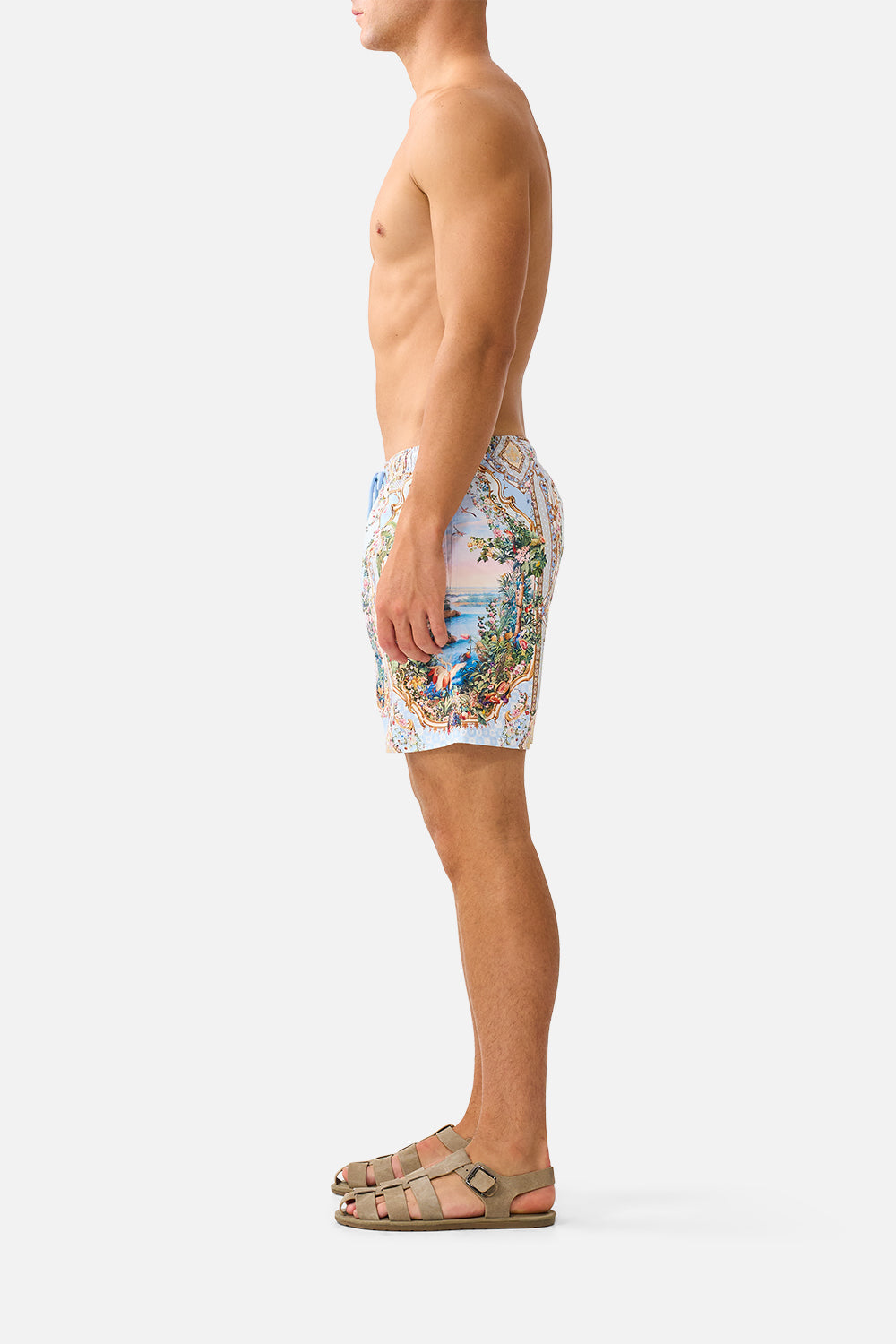 The CAMILLA MID LENGTH BOARDSHORT WITH ELASTIC WAIST SISI SOCIETY