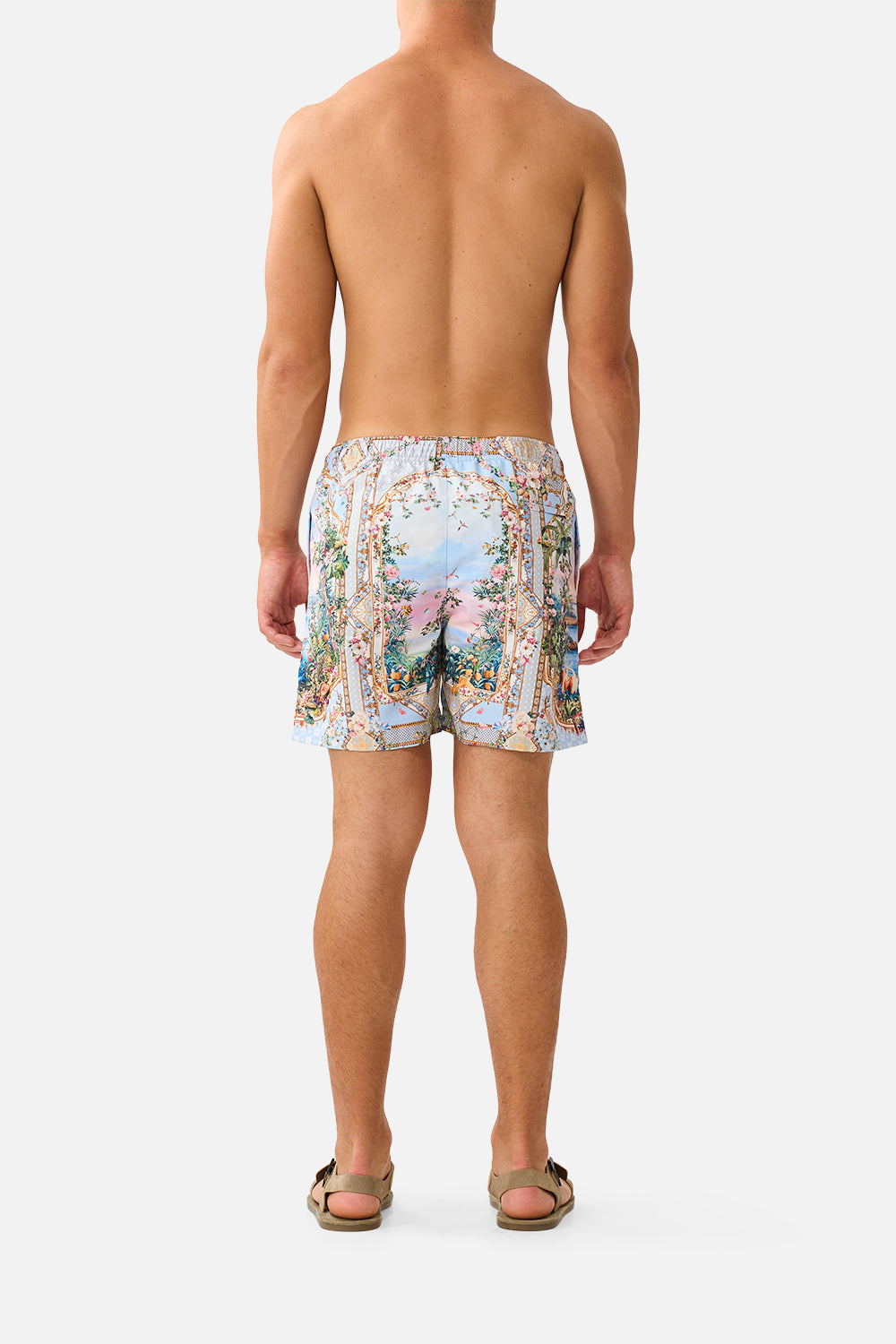 The CAMILLA MID LENGTH BOARDSHORT WITH ELASTIC WAIST SISI SOCIETY