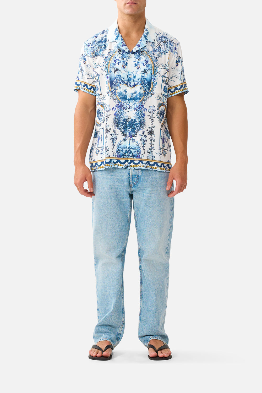 SHORT SLEEVE CAMP COLLARED SHIRT THE PORCELAIN PARLOUR