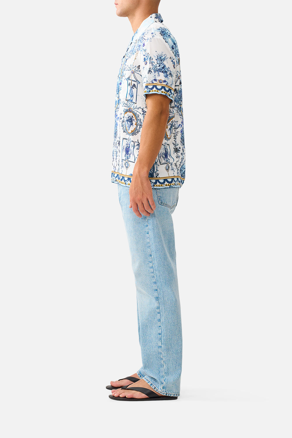 SHORT SLEEVE CAMP COLLARED SHIRT THE PORCELAIN PARLOUR