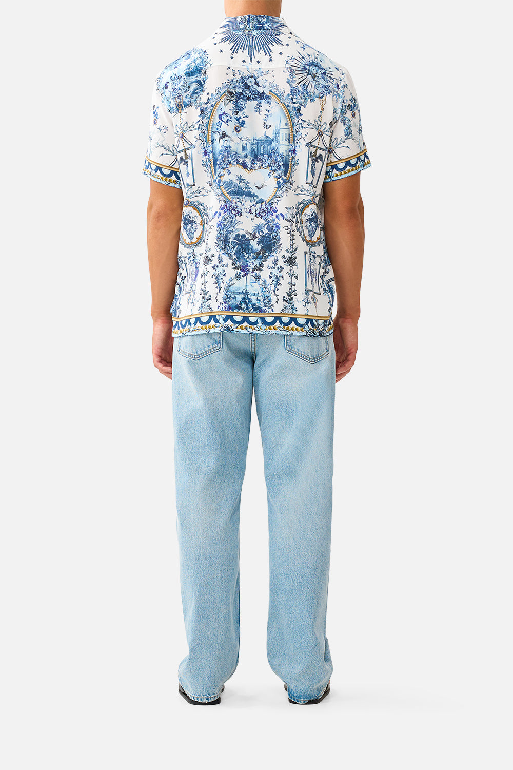 SHORT SLEEVE CAMP COLLARED SHIRT THE PORCELAIN PARLOUR