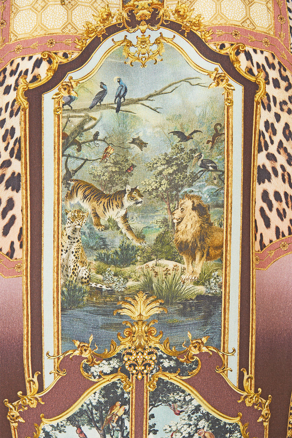 The CAMILLA SHORT SLEEVE CAMP COLLARED SHIRT ANIMALS IN THE PALACE