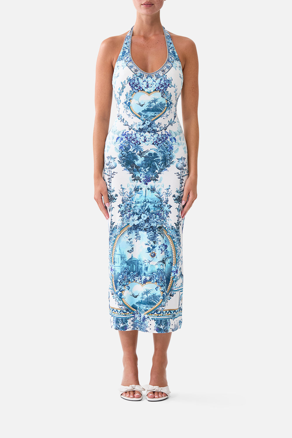 The CAMILLA JERSEY HALTER DRESS THE PORCELAIN PARLOURTHE PORCELAIN PARLOUR