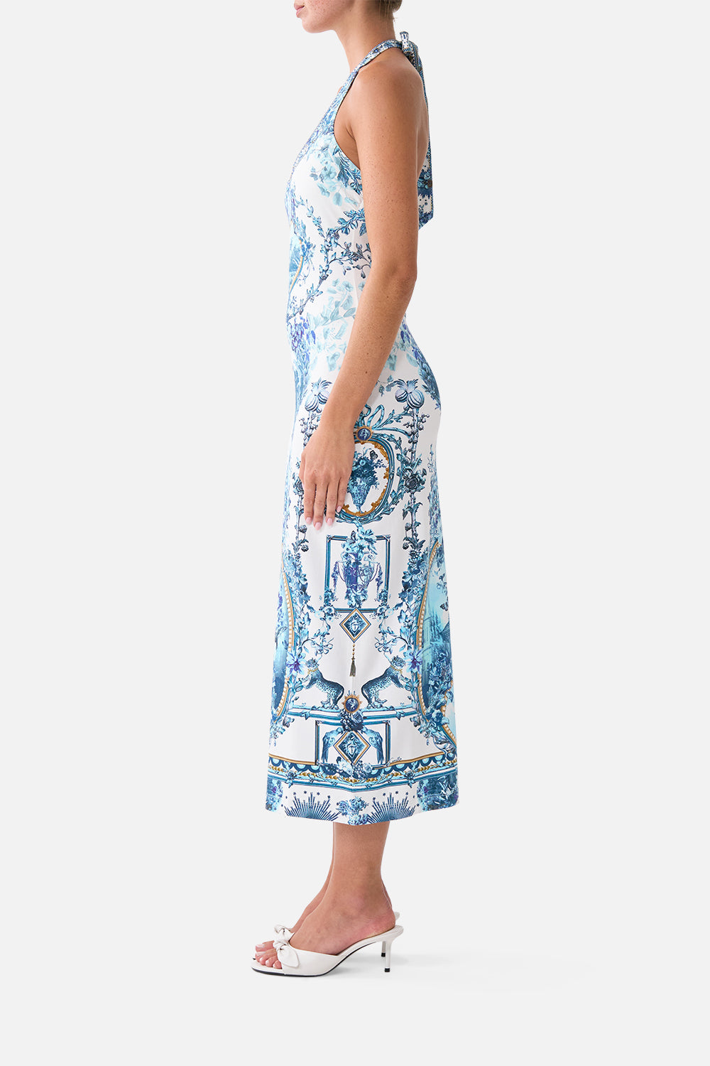 The CAMILLA JERSEY HALTER DRESS THE PORCELAIN PARLOUR
