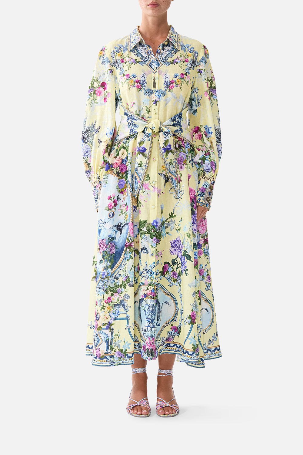 The CAMILLA WAIST TIE SHIRT DRESS CHINOISERIE CHILDCHINOISERIE CHILD