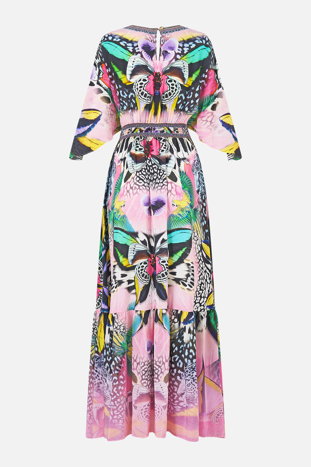 The CAMILLA WAISTED DRESS WITH HEM RUFFLE MILLAMORPHOSIS