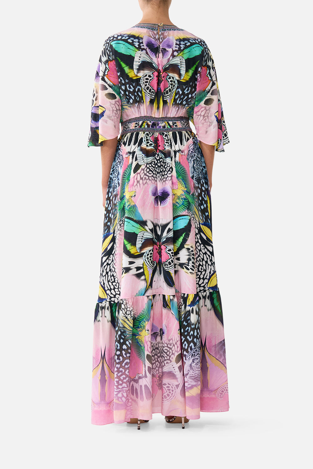 The CAMILLA WAISTED DRESS WITH HEM RUFFLE MILLAMORPHOSIS