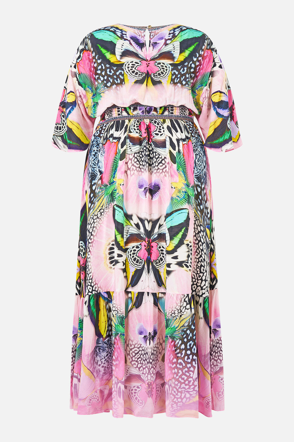 The CAMILLA WAISTED DRESS WITH HEM RUFFLE MILLAMORPHOSIS
