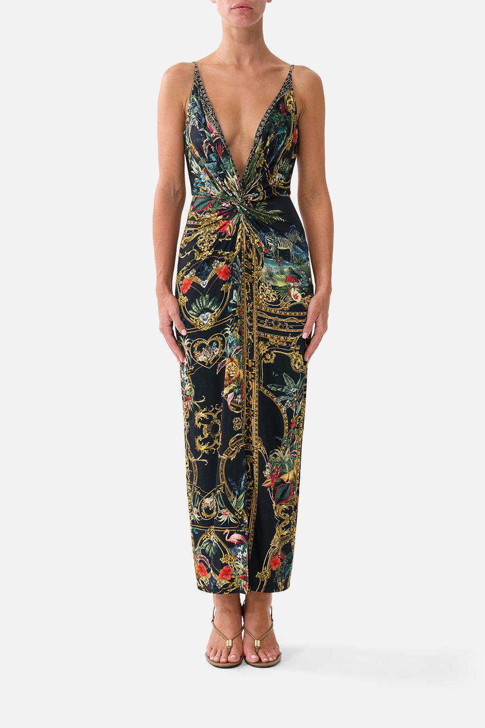 STRAPPY DRESS WITH TWIST FRONT PALACE ZOOLOGY
