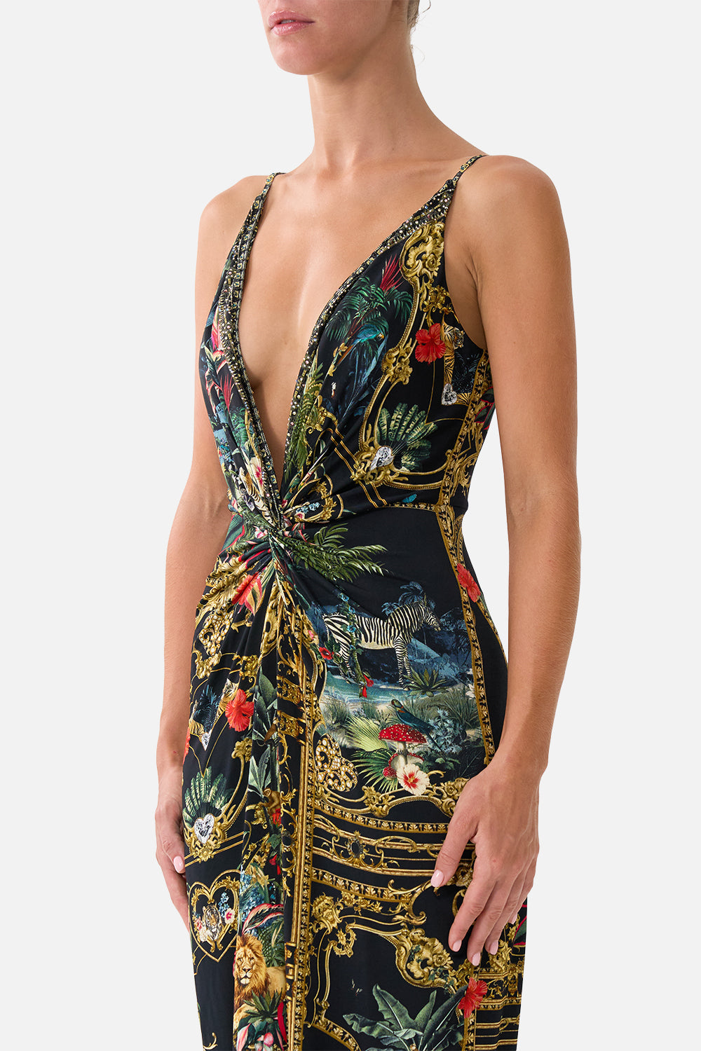 STRAPPY DRESS WITH TWIST FRONT PALACE ZOOLOGY