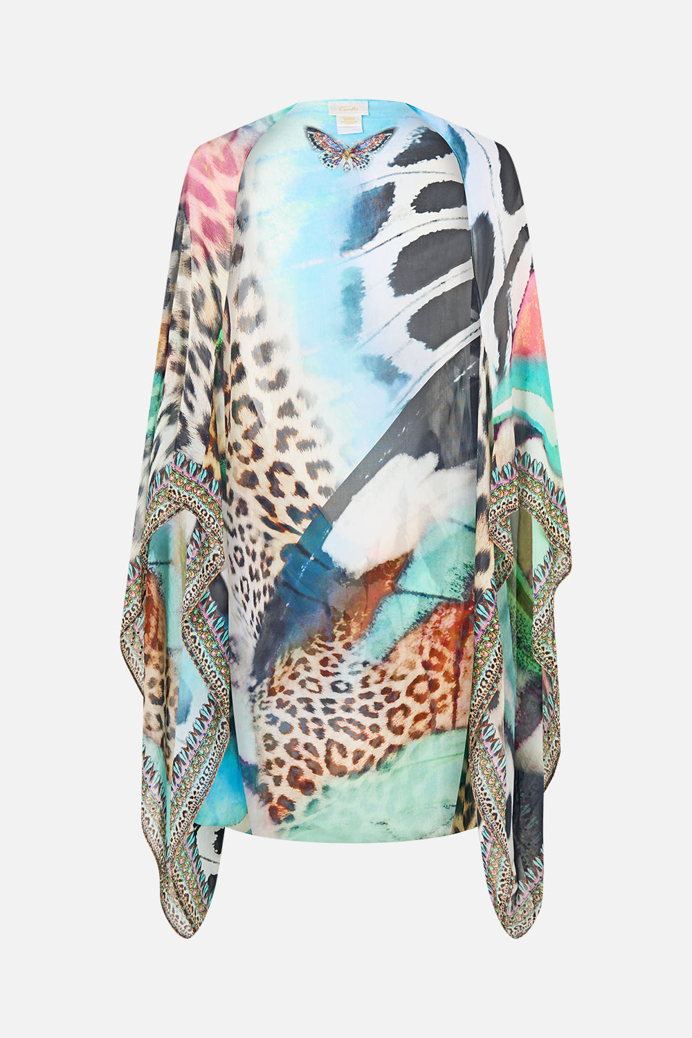 The CAMILLA SILK CHIFFON SHRUG BUTTERFLY BOHEMIA