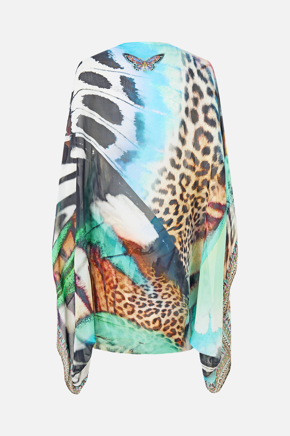 The CAMILLA SILK CHIFFON SHRUG BUTTERFLY BOHEMIA