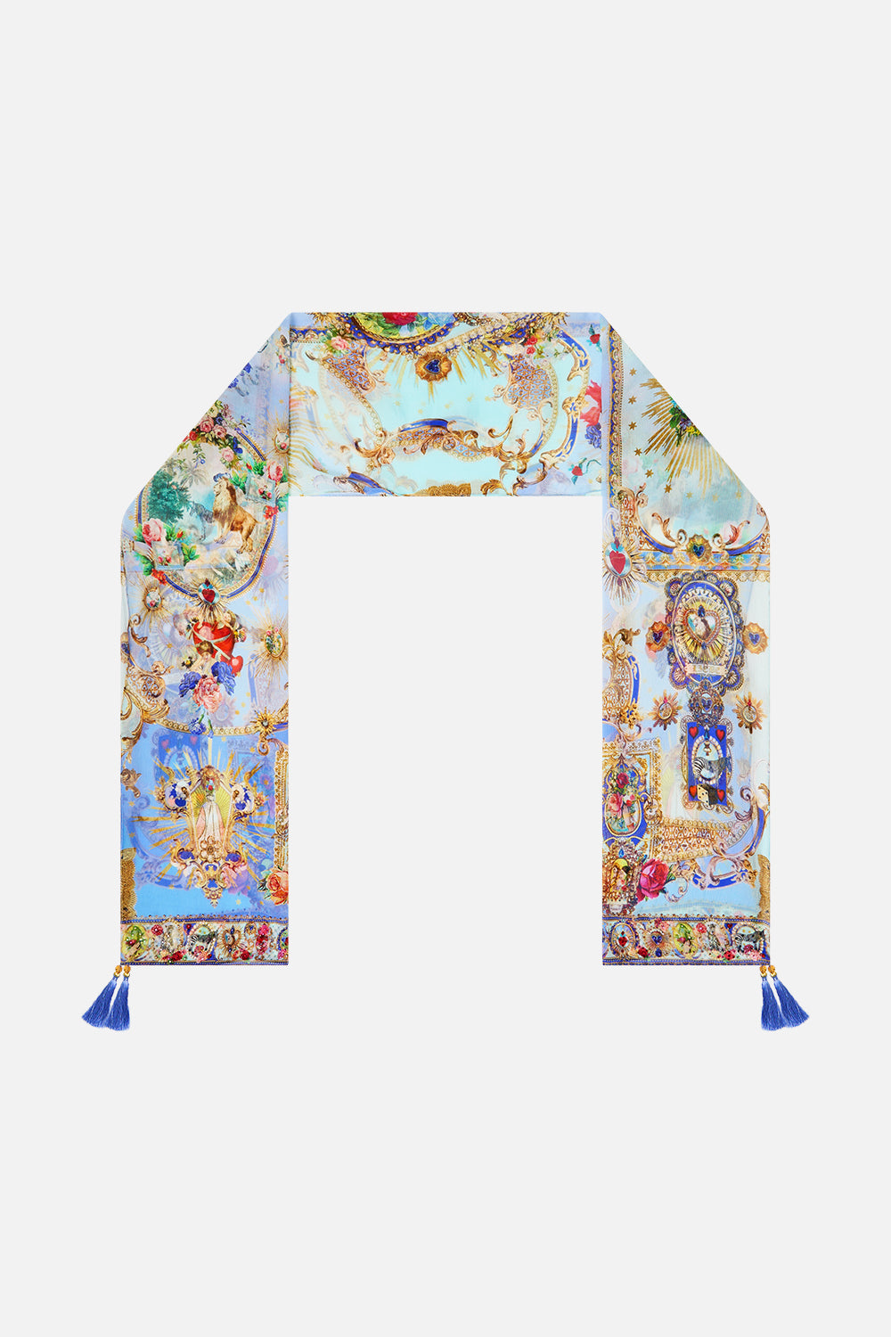 The CAMILLA LONG SILK CRINKLE CHIFFON SCARF VERSES IN VINTAGEVERSES IN VINTAGE