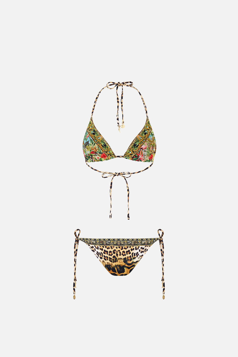 The CAMILLA Soft Reversible Tri Tie Bikini Set in our Wanderlust Empire print.