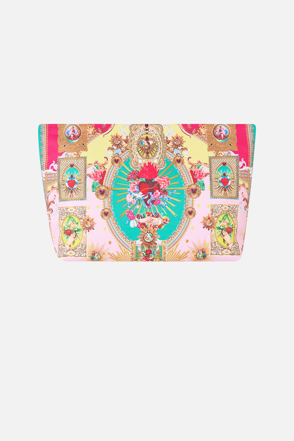 The CAMILLA LARGE MAKEUP CLUTCH PAINTED PRAYERSPAINTED PRAYERS