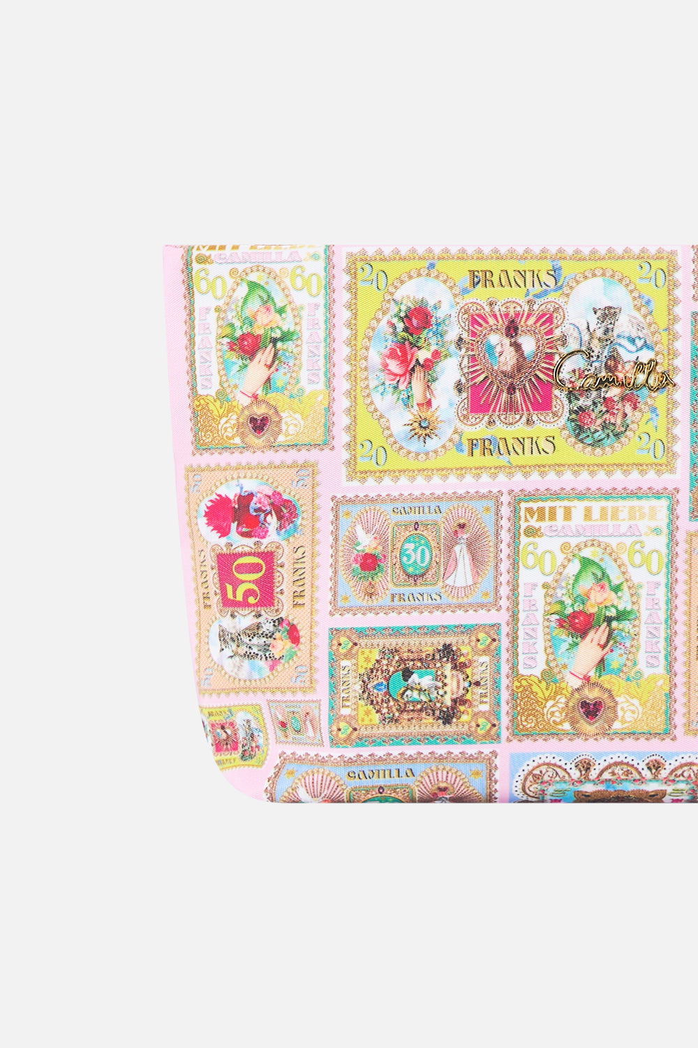 The CAMILLA SMALL MAKEUP CLUTCH PAINTED PRAYERS