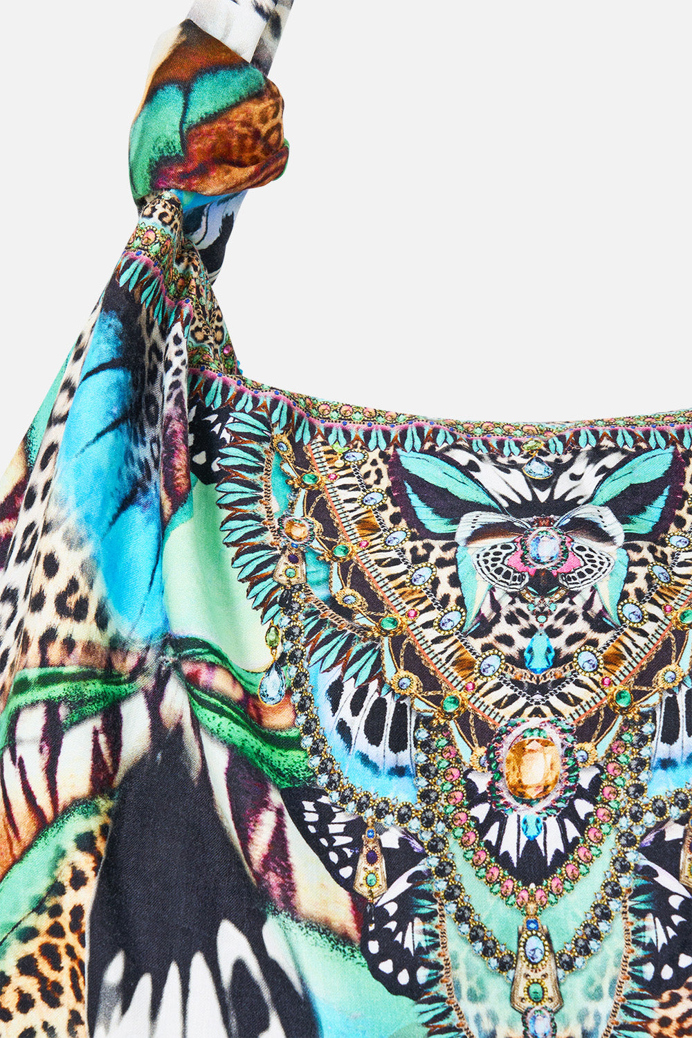 The CAMILLA SLOUCH SHOULDER BAG WITH KNOT DETAILS BUTTERFLY BOHEMIA