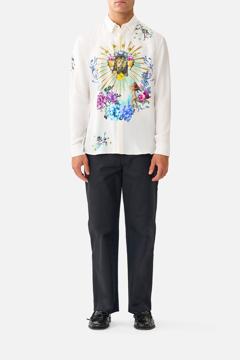 LONG SLEEVE HIDDEN PLACKET SHIRT CHINOISERIE CHILD