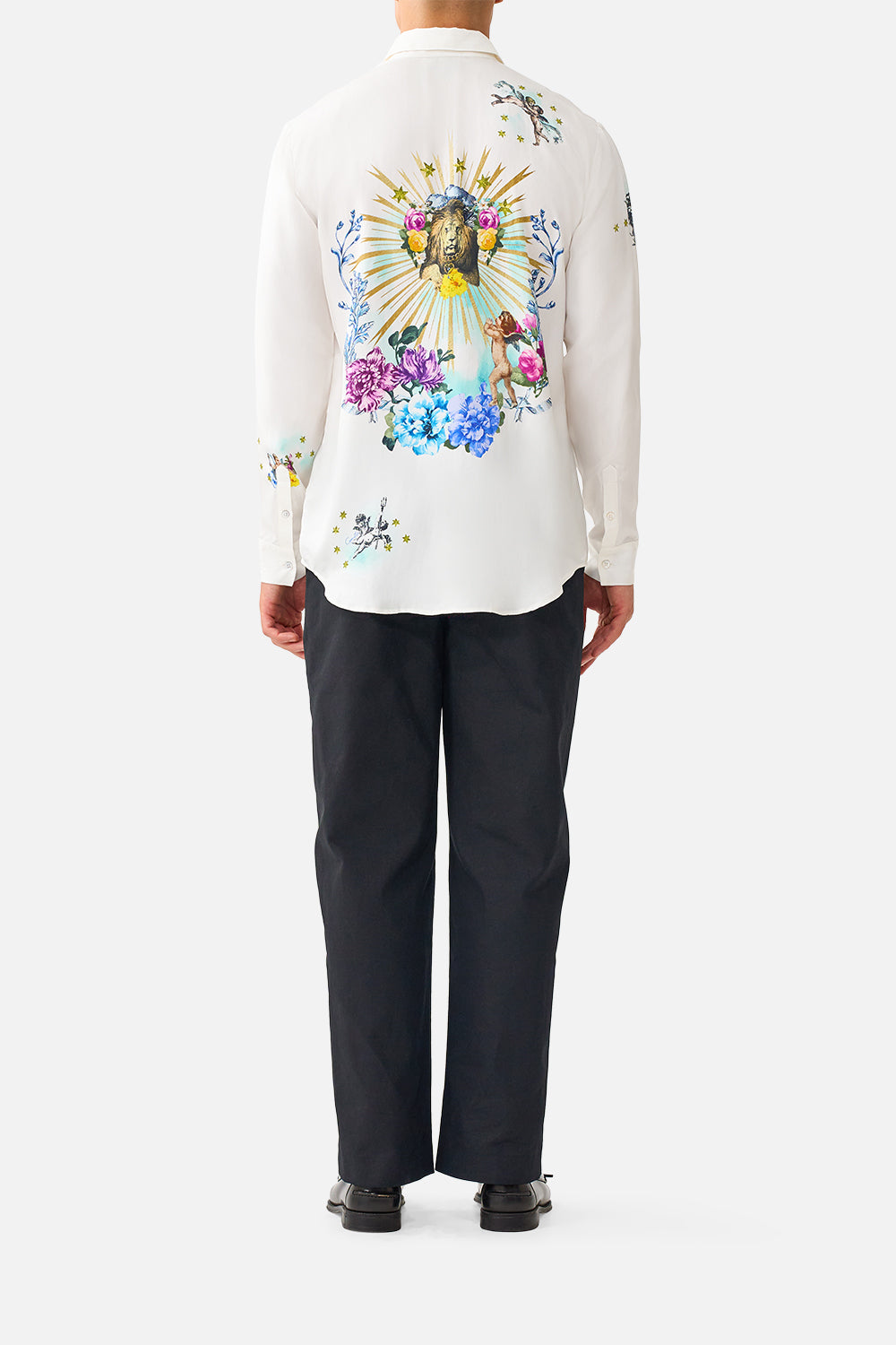 LONG SLEEVE HIDDEN PLACKET SHIRT CHINOISERIE CHILD