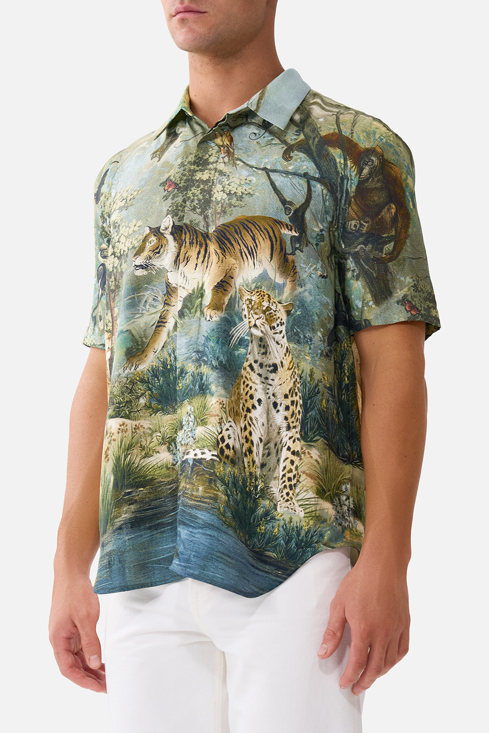 The CAMILLA Short Sleeve Oversized Shirt Animals in the Palace in our Animals in the Palace print.