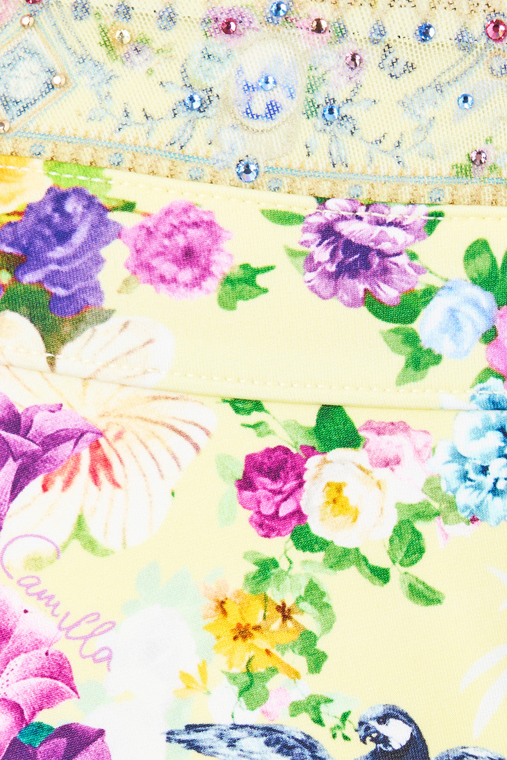 The CAMILLA DIPPED WAIST PANELLED BIKINI BOTTOM CHINOISERIE CHILD