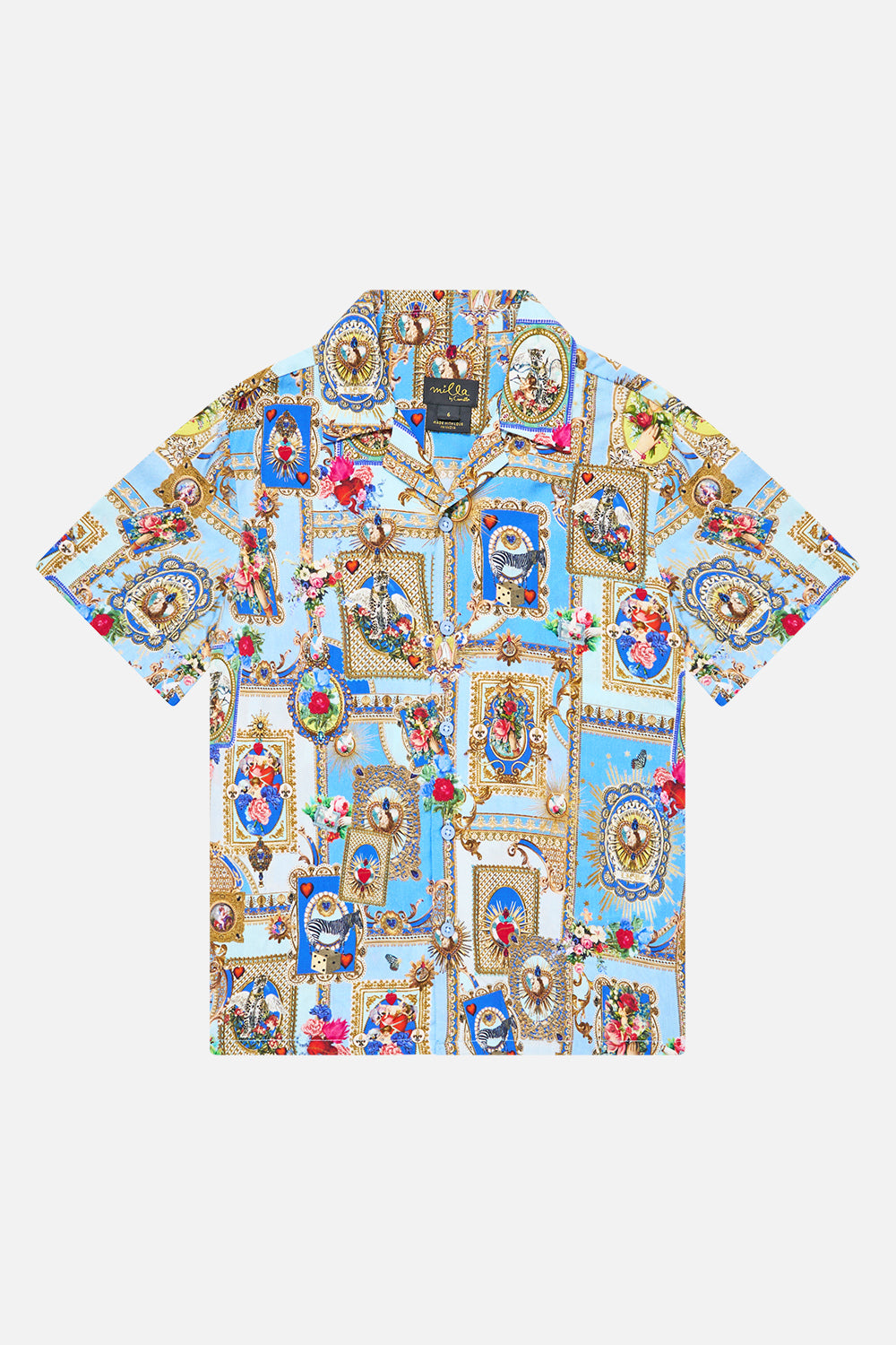 The CAMILLA BOYS SHORT SLEEVE CAMP COLLARED SHIRT VERSES IN VINTAGEVERSES IN VINTAGE