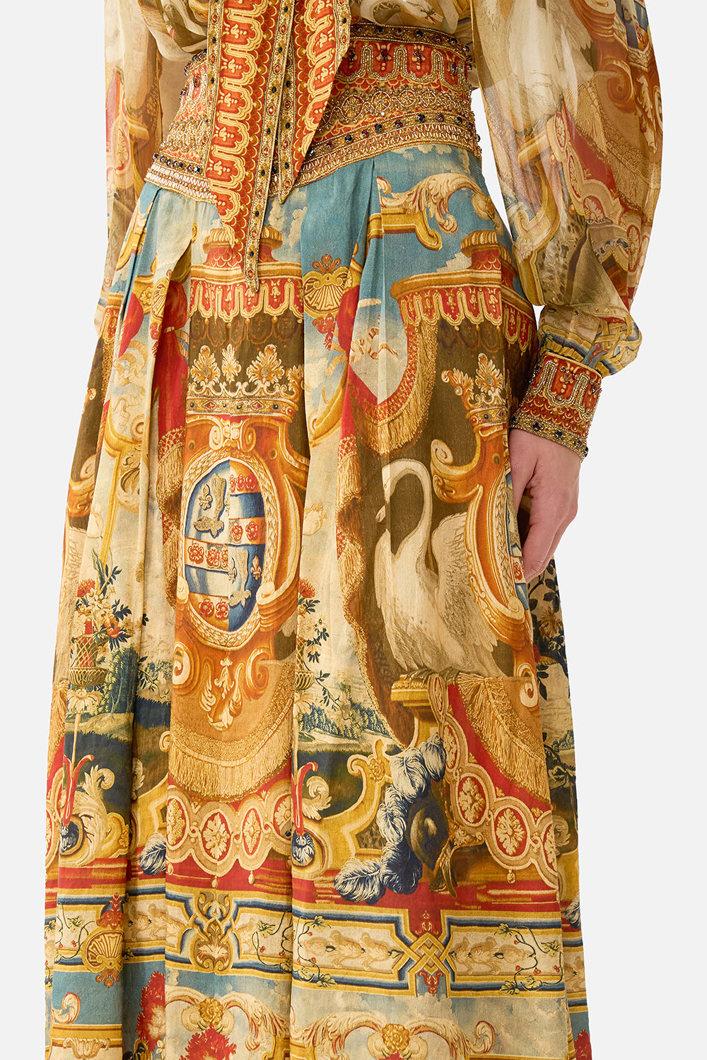 CORSET WAIST MAXI SKIRT LIFE’S RICH TAPESTRY