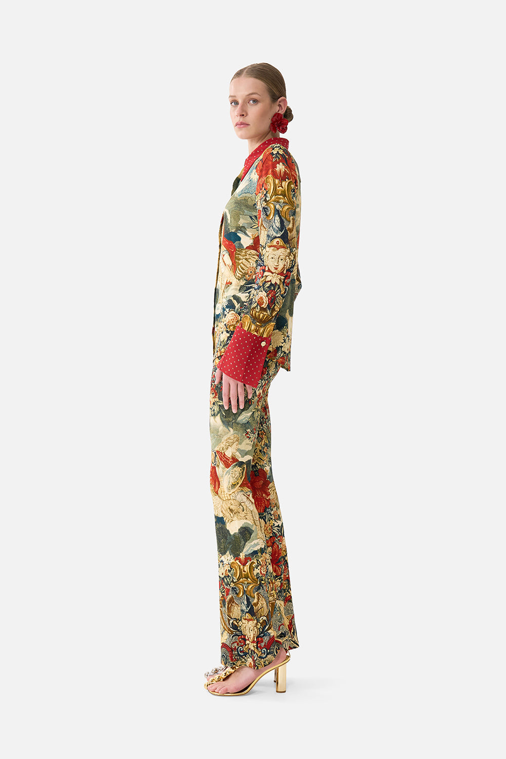 HIGH WAISTED FLARED TROUSER MEET ME AT THE MET
