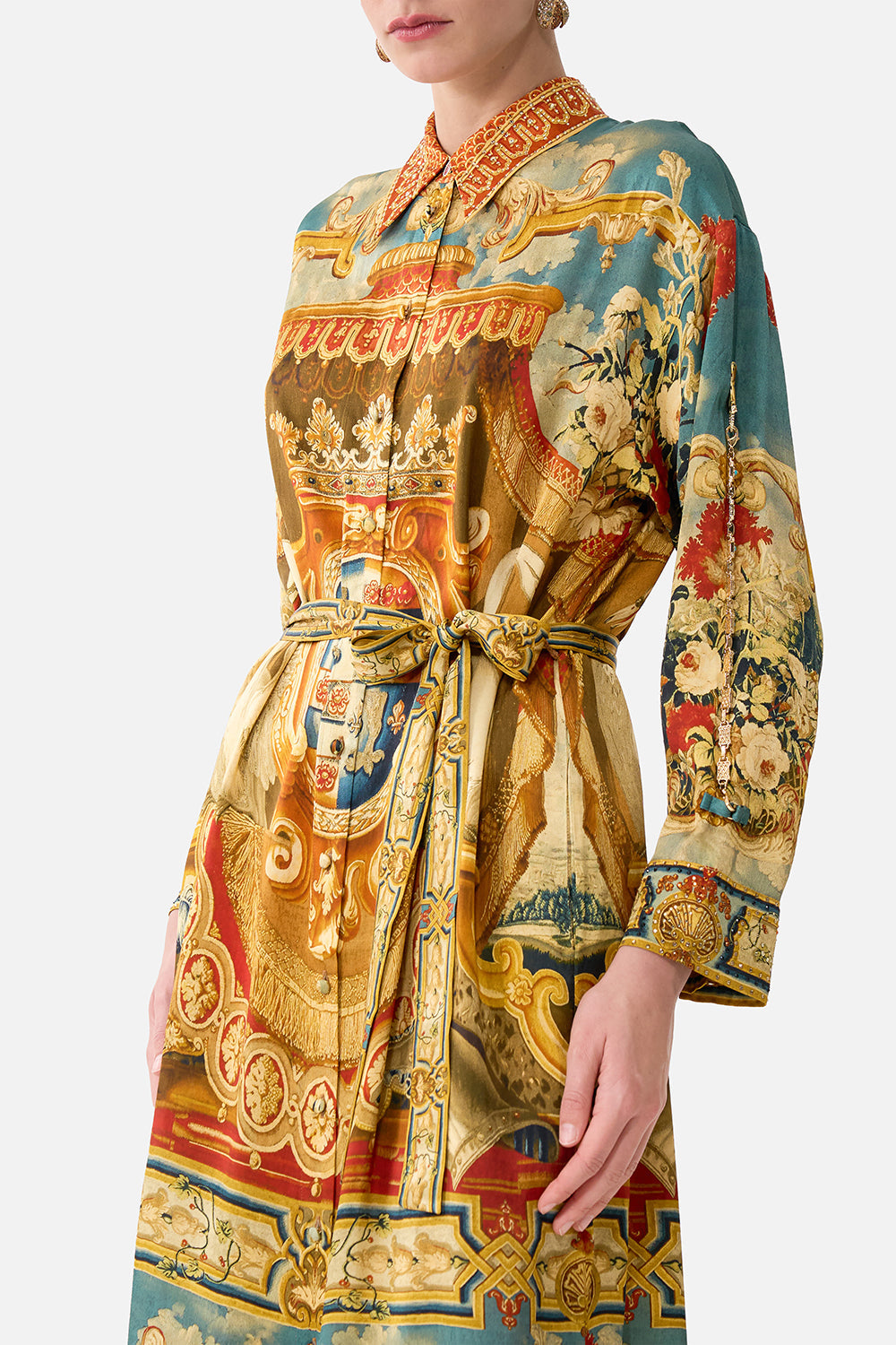 SHIRT DRESS WITH BACK BUTTON DETAIL LIFE’S RICH TAPESTRY
