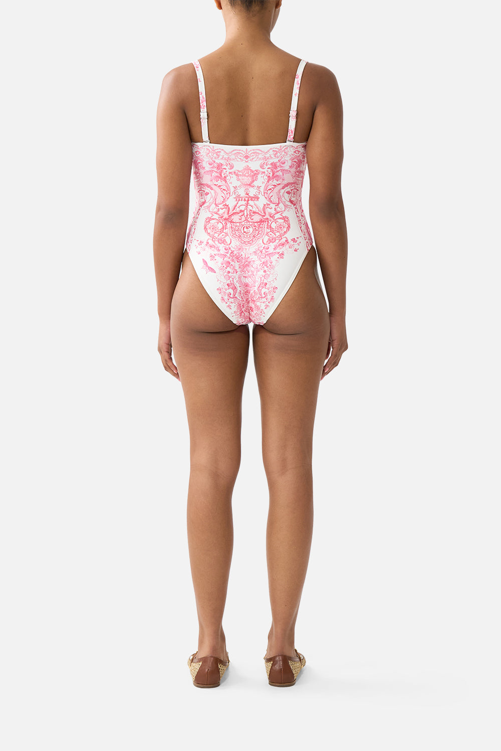 RUCHED CUP UNDERWIRE ONE PIECE LIVIN LA VIDA ROSA
