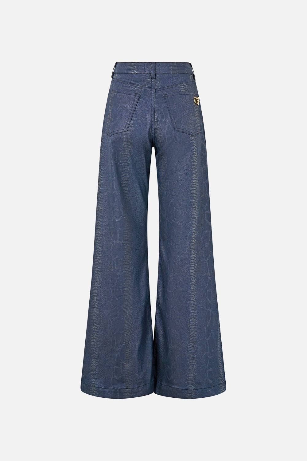 The CAMILLA Amanda Flare Jean With Hardware Detail Denim in our Denim print.